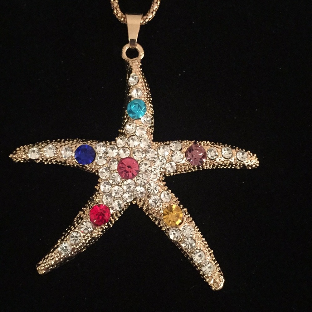 Betsey Johnson large starfish necklace. NWT.